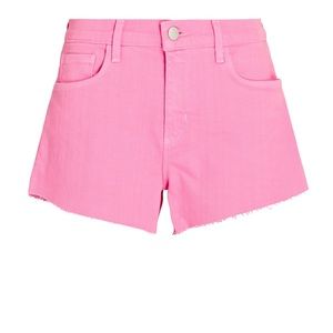 L’AGENCE Pink Denim Shorts - Audrey Mid Rise